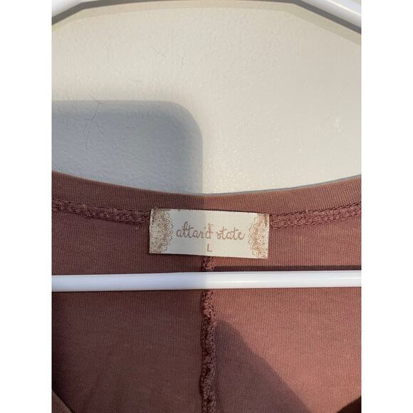 Altar’d State Brown V-Neck Bell Sleeve Top - Picture 8 of 8